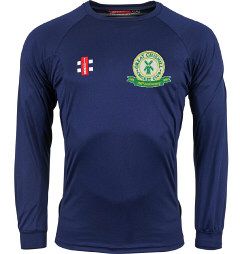 Great Chishill CC GN Navy Matrix Long Sleeve Tee  Snr