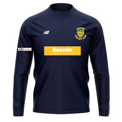 Warton CC New Balance 1/4 Zip Mid Layer Navy  Snr