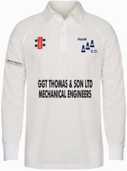 Hook Cricket Club GN Matrix Cricket Shirt L/S Snr