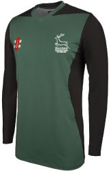 Buxton CC GN Pro Performance T20 Cricket Shirt LS Green  Snr