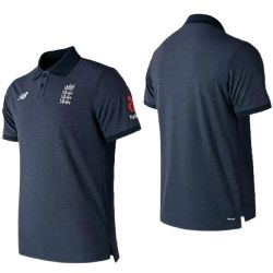 2019/20 England New Balance Media Polo Shirt Blue  Snr