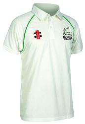 Buxton Cricket Club GN Matrix Green Cricket Shirt S/S Jnr