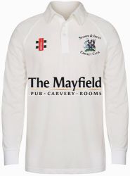 Seamer & Irton Cricket Club GN Matrix Cricket Shirt L/S Jnr With Sponsor