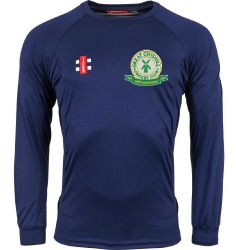 Great Chishill CC GN Navy Matrix Long Sleeve Tee  Jnr
