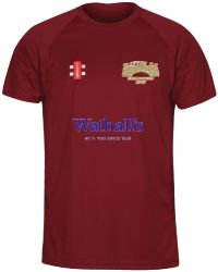Clifton CC GN Maroon Matrix TShirt  Snr
