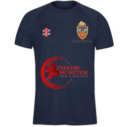 Clacton CC GN Navy Matrix TShirt  Snr