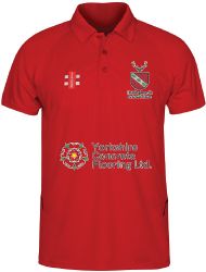 Hollingworth Cricket Club GN Red Matrix Polo Shirt  Jnr