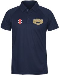 Clifton CC GN Navy Matrix Polo Shirt  Jnr