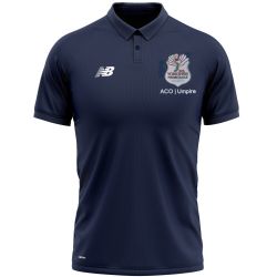 Yorkshire Umpires Premier League ACO New Balance Polo Shirt Navy Snr
