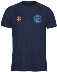 Little Hallingbury Cricket Club GN Navy Matrix TShirt  Jnr