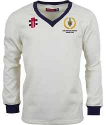 Sheldon Marlborough CC GN Pro Performance Navy L/S Sweater Jnr
