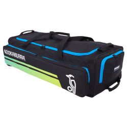 Kookaburra 4500 Wheelie Cricket Kit Bag 2023 Black/Aqua