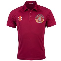 Burton Cricket Club GN Maroon Matrix Polo Shirt  Snr