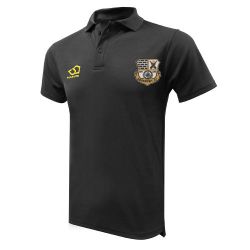 Hillam & Monk Fryston CC Masuri Cricket Polo Shirt Black  Jnr