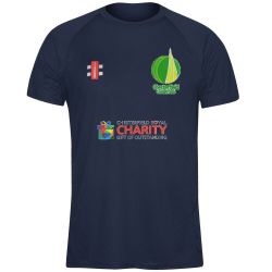 Chesterfield Cricket Club GN Navy Matrix TShirt  Snr