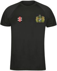Heslerton CC GN Black Matrix TShirt  Snr