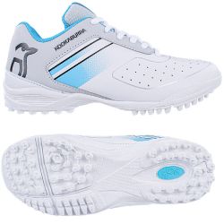 Kookaburra KC 5.0 White/Mint/Grey Rubber Cricket Shoes 2023 Jnr