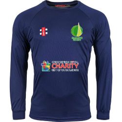 Chesterfield Cricket Club GN Navy Matrix Long Sleeve Tee  Snr