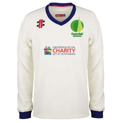 Chesterfield Cricket Club GN Pro Performance Navy L/S Trim Sweater Jnr