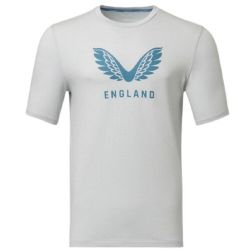 2022 England Castore Grey Cotton Tee Adult
