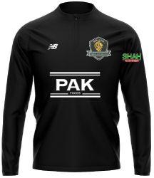 Midlands Cricket Club New Balance 1/4 Zip Mid Layer Black  Jnr