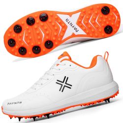 Payntr XPF-22 Batting/Keeping Cricket Shoes Orange/White Snr  2022