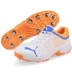 Puma 22.1 Cricket Spike Shoes 2022 White / Neon