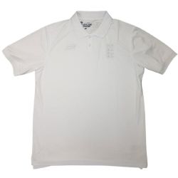 2020 England New Balance ECB Polo Shirt White Snr