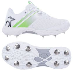 Kookaburra KC 3.0 White/Lime Spike Cricket Shoes 2023