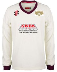 Clifton CC GN Pro Performance Maroon L/S Trim Sweater Jnr