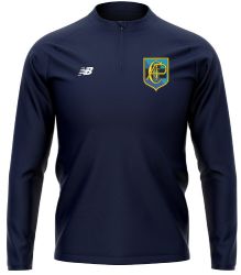 Annfield Plain CC New Balance 1/4 Zip Mid Layer Navy  Snr