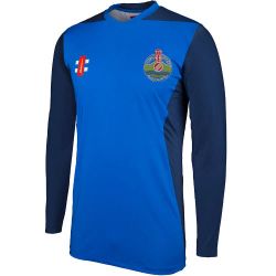Linton Village CC GN Pro Performance T20 Cricket Shirt LS Navy  Jnr