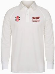 Brasted Chart & Toys Hill CC GN Matrix Cricket Shirt L/S Snr