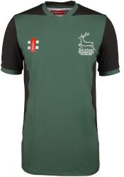 Buxton CC GN Pro Performance T20 Cricket Shirt SS Green  Snr