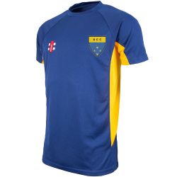 Baldons CC GN Navy/Gold Matrix SS Tee  Snr