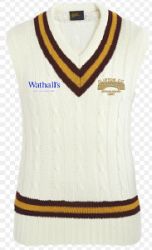 Clifton CC Cable Knit Slipover Maroon Gold Maroon  Snr