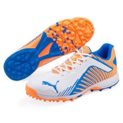 Puma 22 FH Rubber Cricket Shoes 2022 White / Neon