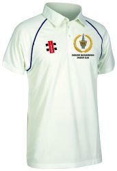 Sheldon Marlborough CC GN Matrix Navy Cricket Shirt S/S Jnr