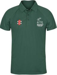 Buxton Cricket Club GN Green Matrix Polo Shirt  Jnr
